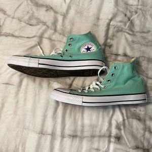 Mint Green High Top Converse